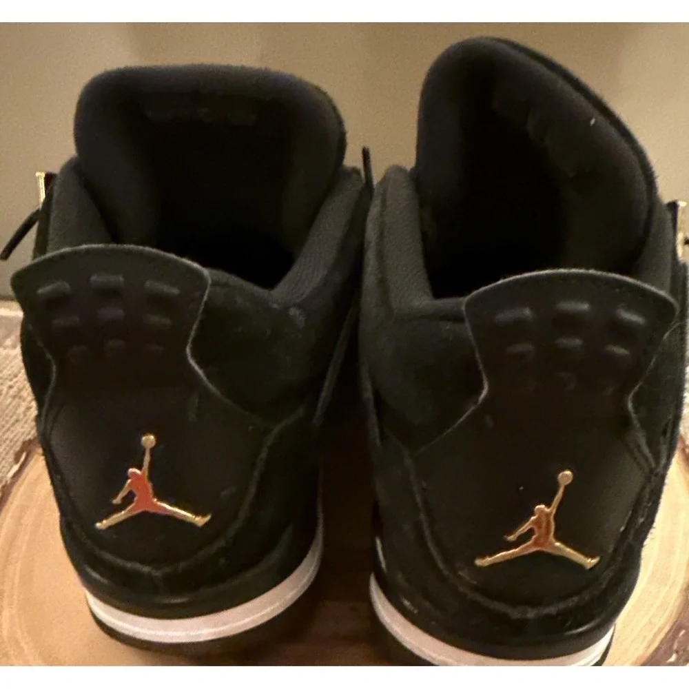 Jordan 4 Retro Royalty 2017 Black Gold Sz-5.5 408452-032